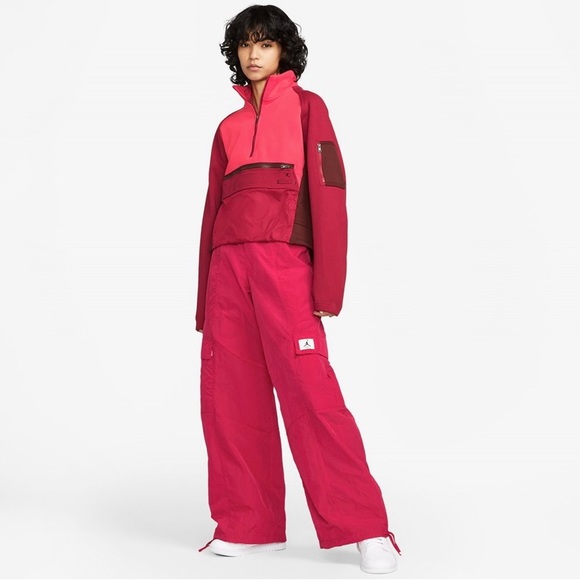 Jordan 23 Engineered Fleece Top Red DM5292-648 Women Size L NWT - Picture 3 of 14